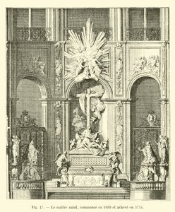 Ołtarz główny, rozpoczęty w 1699 i ukończony w 1714 autorstwa French School