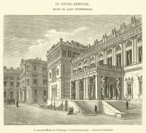 Nowe Muzeum Ermitażu w Sankt-Petersburgu (rycina) autorstwa French School