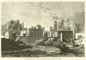 Le palais imperial a Gondar (grafika) autorstwa French School