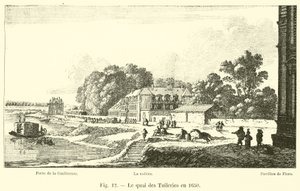 Quai des Tuileries w 1650 r autorstwa French School