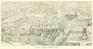 Dzielnica Halles w 1849 r. autorstwa French School