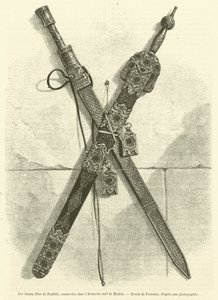 Tak zwane Boabdil Arms, zachowane w Real Armoury w Madrycie (rycina) autorstwa French School