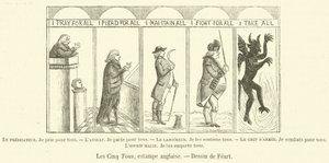 The Five All, druk angielski (grafika) autorstwa French School