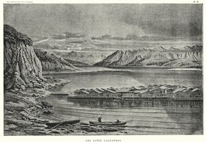 Miasta Lacustrine (rycina) autorstwa French School