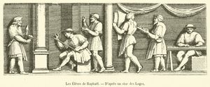 Uczniowie Rafaela (rycina) autorstwa French School
