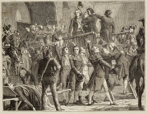 Żyrondyni odchodzący na szafot - w „Histoire de France” Henriego Martina autorstwa French School