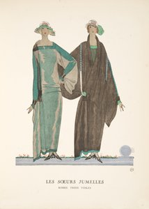 Les Soeurs Jumelles, z kolekcji talerzy modowych autorstwa French School