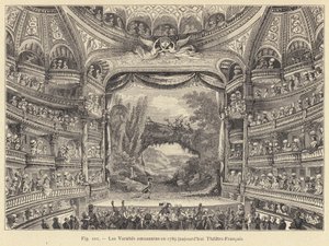 Rozmaitości zabawne w 1789 r., obecnie Theatre-Francais (rycina) autorstwa French School
