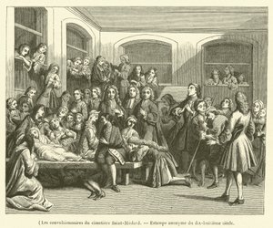 Konwulsje z cmentarza Saint-Medard (rycina) autorstwa French School
