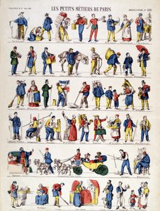 Les petits metiers de Paris, wizerunek Epinal z XIX w. (rycina) autorstwa French School