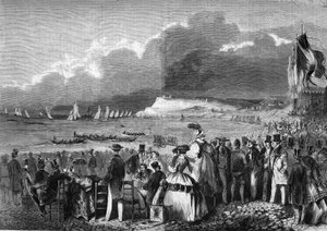 Regaty Le Havre w 1857 roku. autorstwa French School