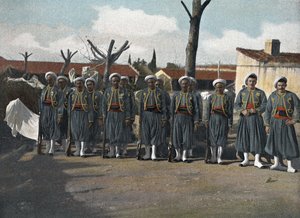 Algierscy strzelcy w „Albumie wojskowym: armia Afryki”. Piechota - Kawaleria”” autorstwa French School