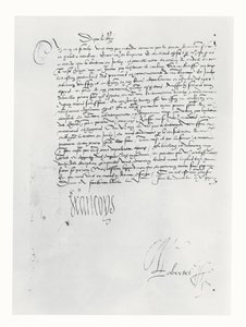 List Franciszka I z Francji do Parlementu w Bordeaux autorstwa French School