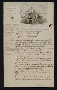 List z Agence Generale des Armes, Poudres et Mines, Bruksela, po aneksji południowych Holandii przez Francję autorstwa French School