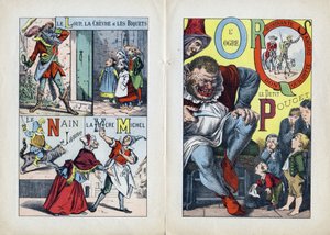 Litery: L M N O P Q R S (podwójna strona środkowa). Wilk, koza i bikiety, La Mere Michel, Le Nain jaune, L