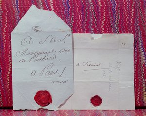 Lettres de cachet (Królewskie nakazy wygnania lub wsadzenia kogoś do więzienia) autorstwa French School