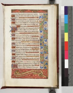 Lewis E 113 f.20r Zdobiona strona tekstowa z mottem Bez Lojalności wszystko stracone, 1500-15
