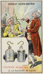Leyden Jar (chromolitho) autorstwa French School