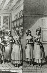 Wyzwolenie - w „Historii dzień po dniu kobiety Republiki Francuskiej”, Restif de La Bretonne (1734-1806), Genewa 1791-1794. autorstwa French School