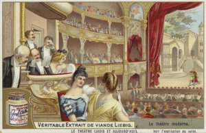 Karta Liebiga z nowoczesnym teatrem autorstwa French School