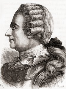 Generał porucznik Jean-Baptiste Vaquette de Gribeauval, z Les Merveilles de la Science, opublikowanego ok. 1870 r. (rycina) autorstwa French School