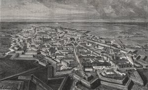 Miasto Lille na północy Francji - rycina w „La France illustree: geographie, histoire, administracja statystyczna” autorstwa V.A. Słodowo-Brązowy. 1884 autorstwa French School