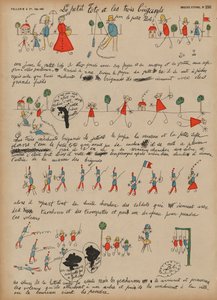 Mały Toto i trzej zbójcy (kolorowy grawerunek) autorstwa French School
