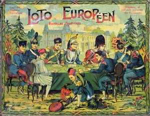 Loto Europeen, francuska wersja gry Lotto dla dzieci, ok.1900 autorstwa French School