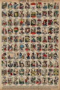 Loteria stu przedmiotów (kolorowy grawer) autorstwa French School