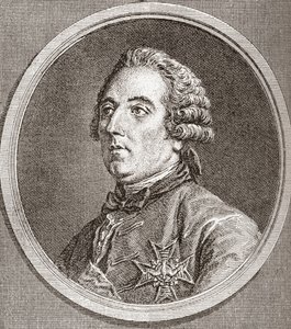 Ludwik César de La Baume Le Blanc, książę de Vaujours, książę de La Vallière, 1708 1780. Francuski szlachcic, bibliofil i wojskowy. Z Les Heures Libres opublikowanego w 1908 roku. autorstwa French School