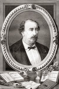 Louis Figuier, francuski naukowiec i pisarz, z Les Merveilles de la Science, wyd. 1870 autorstwa French School
