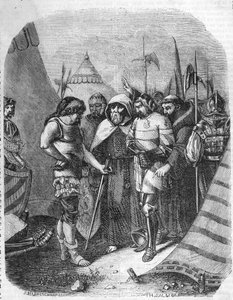 Ludwik II de la Tremoille (La Trimouille) (1460-1525). Generał angielski. Szalona wojna (1485-1488). La Tremoille postanawia zabić wspólników księcia Orleanu. autorstwa French School