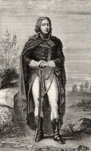 Louis Lazare Laroche, z „Histoire de la Revolution Francaise” Louisa Blanca (1811-82) autorstwa French School