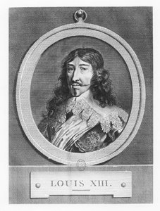 Ludwik XIII, król Francji (grafika) autorstwa French School