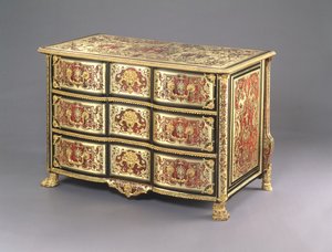 Komoda Ludwika XIV Boulle, ok. 1700 (szylkret, mosiądz i ormolu) (patrz także 220158)