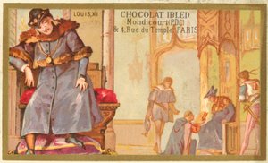 Ludwik XI Francji (chromolitho) autorstwa French School