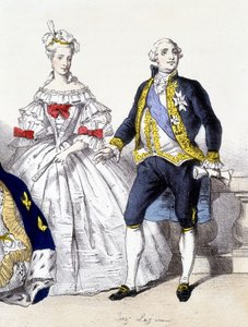 Ludwik XVI i Maria Antonina - w „Monarchii francuskiej w grafikach”” autorstwa French School