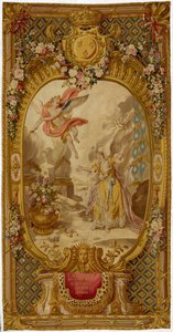 Gobelin Ludwika XV z serii "Scenes d"Opera, de Tragedie et de Comedie", z drugiego tkania w latach 1761-64 autorstwa French School