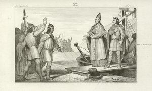 Louis dOutremer wraca do Francji, aby objąć tron, 936 autorstwa French School