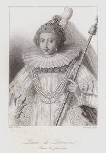 Louise of Lorraine, królowa małżonka Henryka III Francji (grafika) autorstwa French School