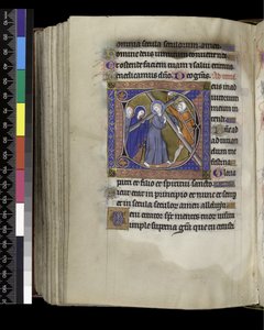 MS 300 f.212v, Terce, z Psałterza i Godzin Izabeli Francuskiej, Paryż, ok. 1265-70 (pióro i tusz oraz tempera na pergaminie) autorstwa French School