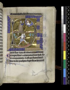 MS 300 f.57r, Dawid modli się do Boga autorstwa French School