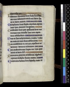 MS 300 f.71r, z Psałterza i Godzin Izabeli Francuskiej, Paryż, ok. 1265-70 (pióro i tusz oraz tempera na pergaminie) autorstwa French School