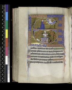 MS 300 f.89v, Dawid modli się do Boga autorstwa French School