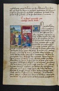 MS Hunter 252 038v Strona z Hundred New News, c.1461-62 autorstwa French School