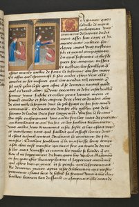 MS Hunter 252 050r Strona ze stu nowych wiadomości, c.1461-62 autorstwa French School