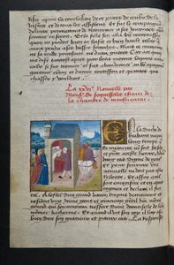 MS Hunter 252 054v Strona z Hundred New News, c.1461-62 autorstwa French School