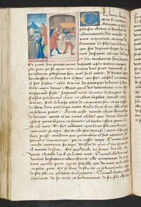 MS Hunter 252 115v Strona z Cent Nouvelles Nouvelles, c.1461-62 autorstwa French School