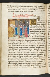 MS Hunter 252 117v Strona z Cent Nouvelles Nouvelles, c.1461-62 autorstwa French School