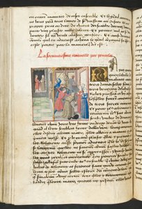 MS Hunter 252 132v Strona z Cent Nouvelles Nouvelles, c.1461-62 autorstwa French School